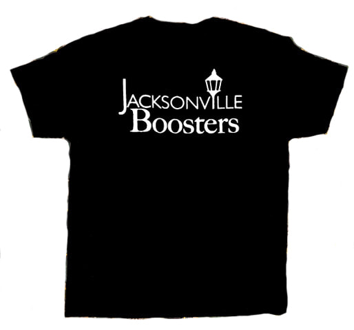 T-shirt, long sleeve, BLACK, crest logo on front, large logo on back, 100% cotton